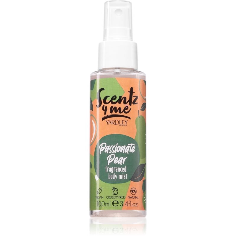 Yardley Scentz 4 Me Passionate Pear мъгла за тяло за жени - Грижа за тяло - Сравни цени от 1 магазин с безплатна доставка