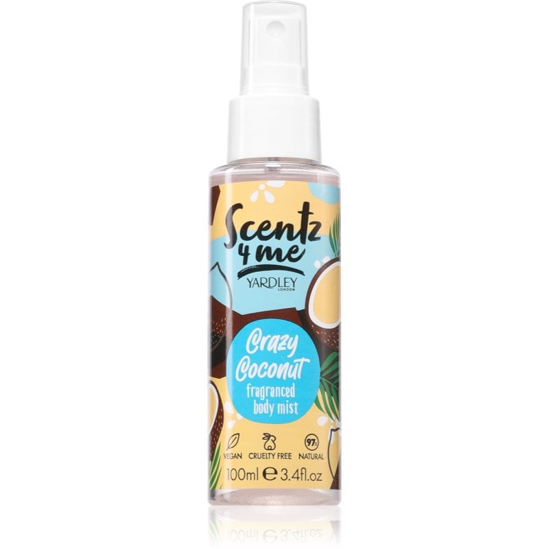 Yardley Scentz 4 Me Crazy Coconut мъгла за тяло за жени