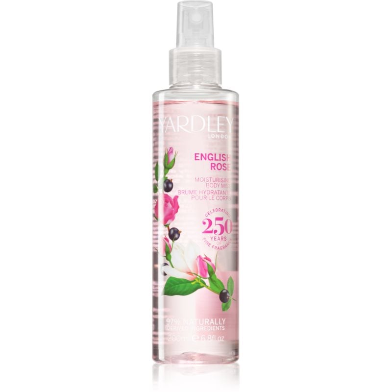 Yardley English Rose хидратиращ спрей за тяло за жени