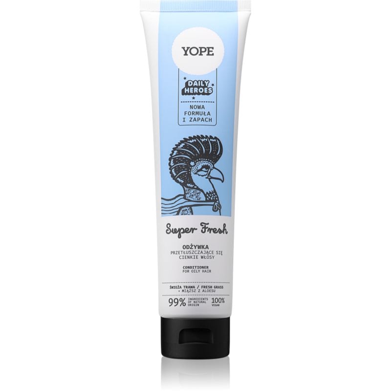 Yope Daily Heroes Fresh Conditioner Fresh Grass балсам за обем за мазна коса