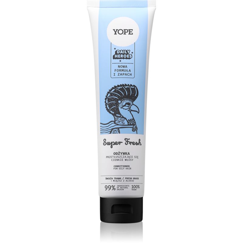Yope Daily Heroes Fresh Conditioner Fresh Grass балсам за обем за мазна коса - Грижа за коса - Сравни цени от 1 магазин с безплатна доставка