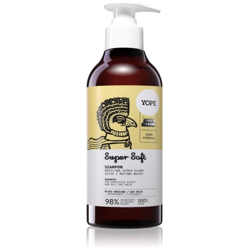 Yope Daily Heroes Soft Shampoo Oat Milk нежен шампоан за чувствителна кожа на скалпа