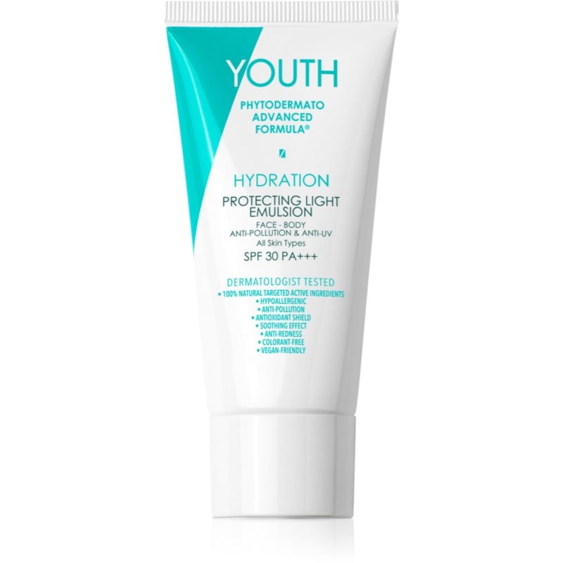 YOUTH Hydration Protecting Light Emulsion защитен крем за лице и тяло SPF 30 - Грижа за тяло - Сравни цени от 1 магазин с безплатна доставка
