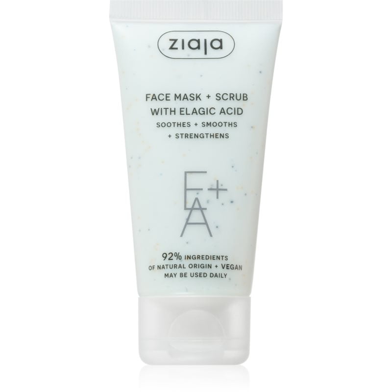 Ziaja Face Mask + Scrub with Elagic Acid пилинг маска
