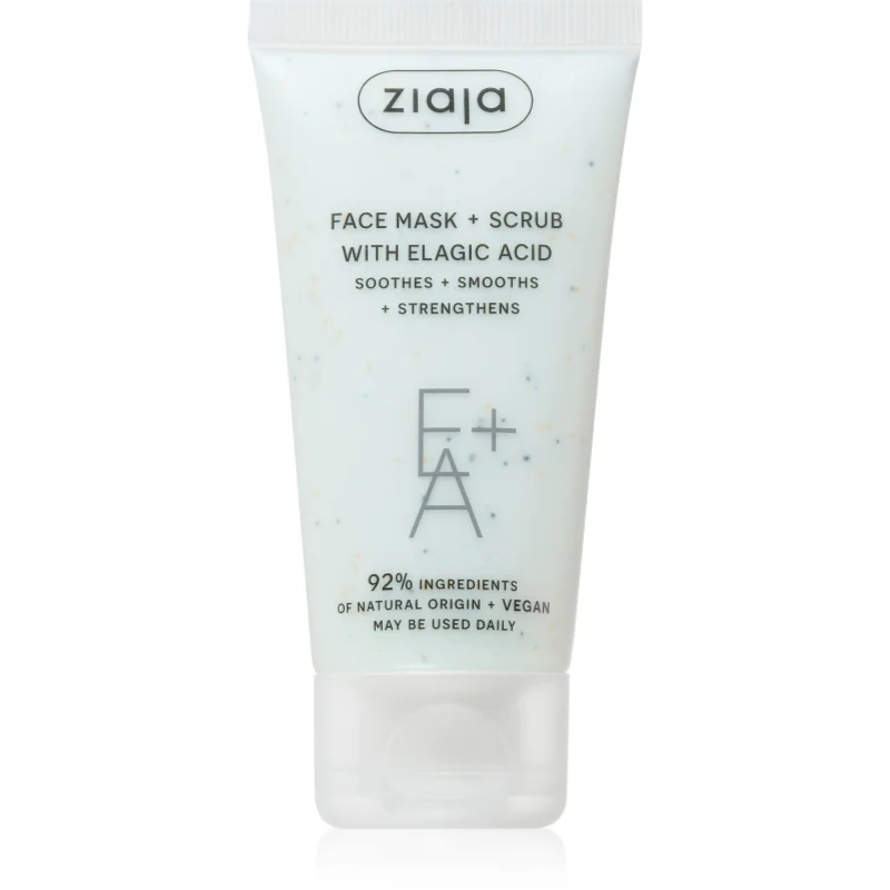Ziaja Face Mask + Scrub with Elagic Acid пилинг маска - Грижа за лице - Сравни цени от 1 магазин с безплатна доставка
