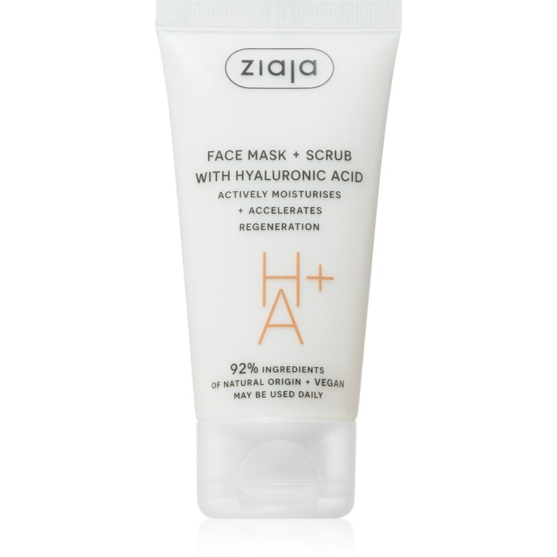Ziaja Face Mask + Scrub with Hyaluronic Acid пилинг маска