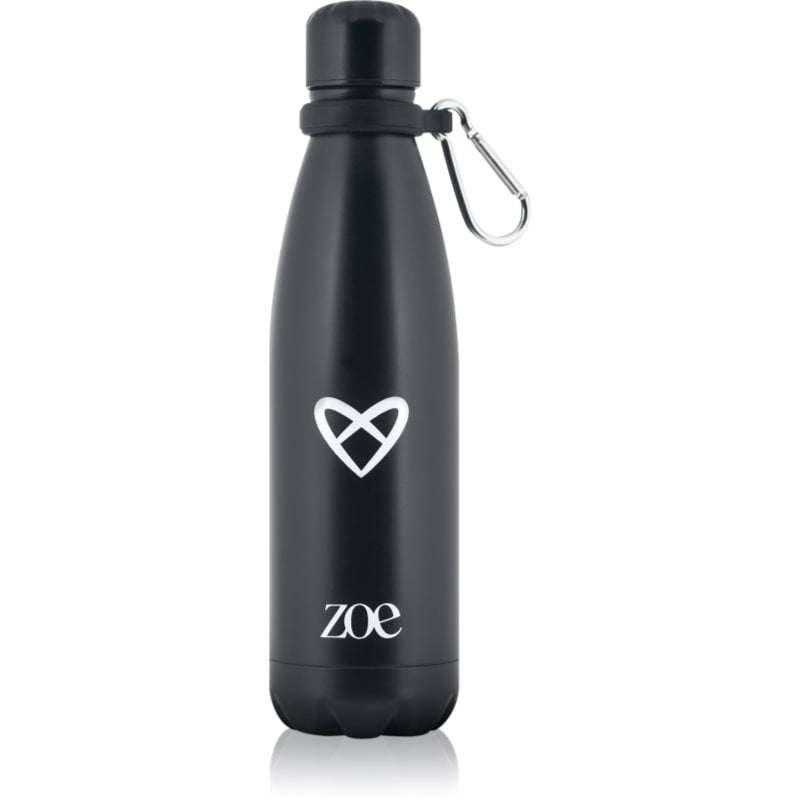 ZOE Heart Logo Stainless Steel Bottle неръждаема бутилка за вода боя Black
