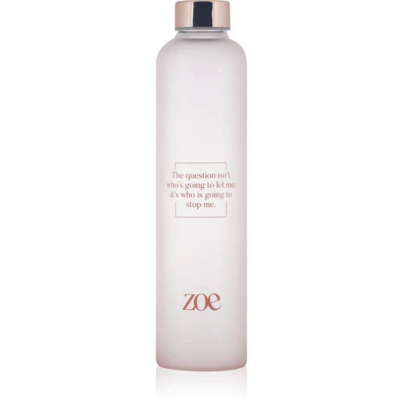 ZOE Quote Glass Bottle стъклена бутилка за вода боя Pink