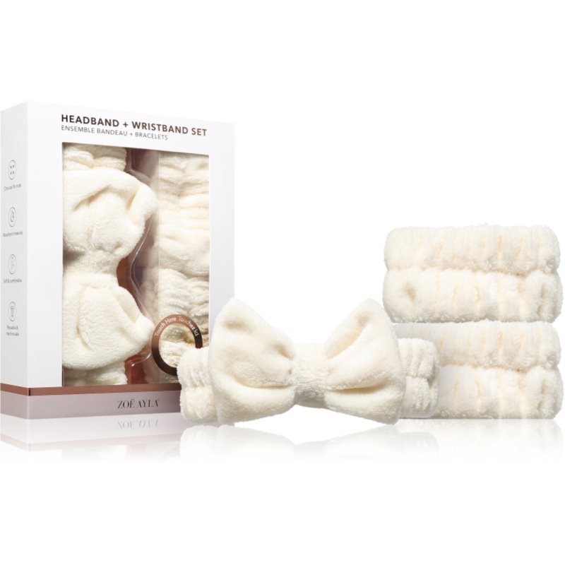 Zoë Ayla Zoë Ayla Headband & Wristband Set комплект за премахване на грим и спа лента за глава - Унисекс парфюм - Сравни цени от 1 магазин с безплатна доставка