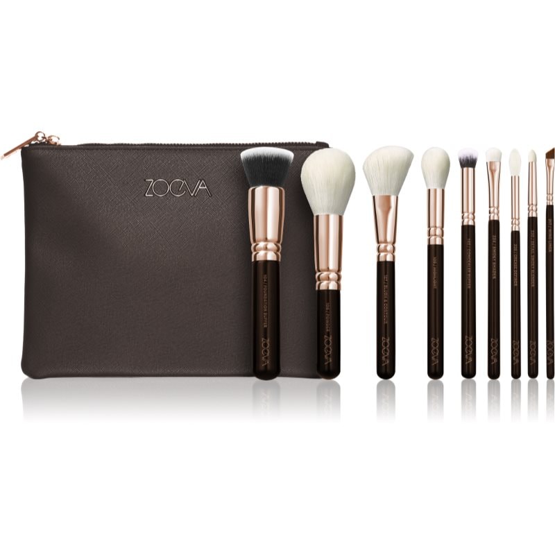 ZOEVA The Complete Brush Set Rose Golden Edition Комплект четки с чантичка - Комплект - Сравни цени от 1 магазин с безплатна доставка
