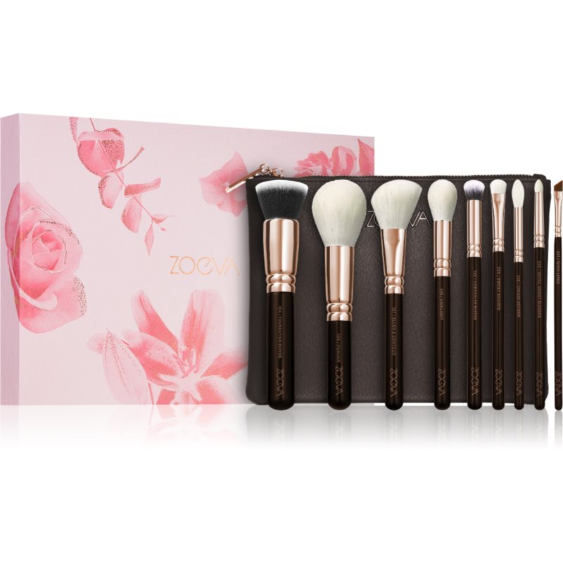 ZOEVA ZOEVA The Complete Brush Set Rose Golden Edition Комплект четки с чантичка - Унисекс парфюм - Сравни цени от 1 магазин с безплатна доставка
