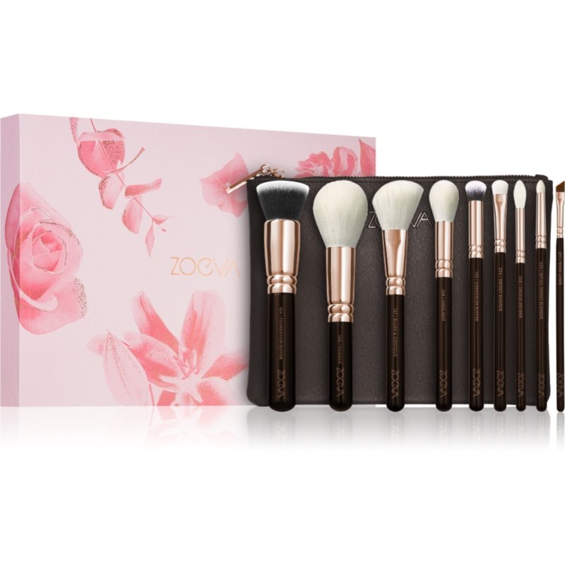 ZOEVA The Complete Brush Set Rose Golden Edition Комплект четки с чантичка - Комплект - Сравни цени от 1 магазин с безплатна доставка