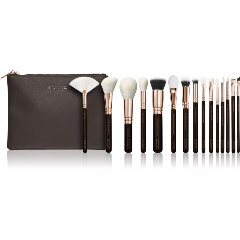 ZOEVA The Artists Brush Set Rose Golden Edition комплект за пътуване с четки и чантичка - Комплект - Сравни цени от 1 магазин с безплатна доставка