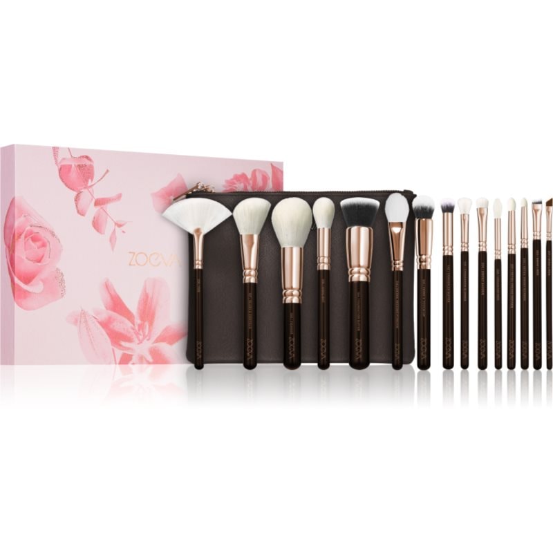 ZOEVA The Artists Brush Set Rose Golden Edition комплект за пътуване с четки и чантичка - Комплект - Сравни цени от 1 магазин с безплатна доставка