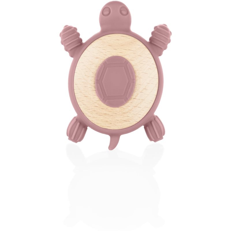 Zopa Silicone Wooden Teether Turtle гризалка 0 m+ Old Pink - За деца - Сравни цени от 1 магазин с безплатна доставка