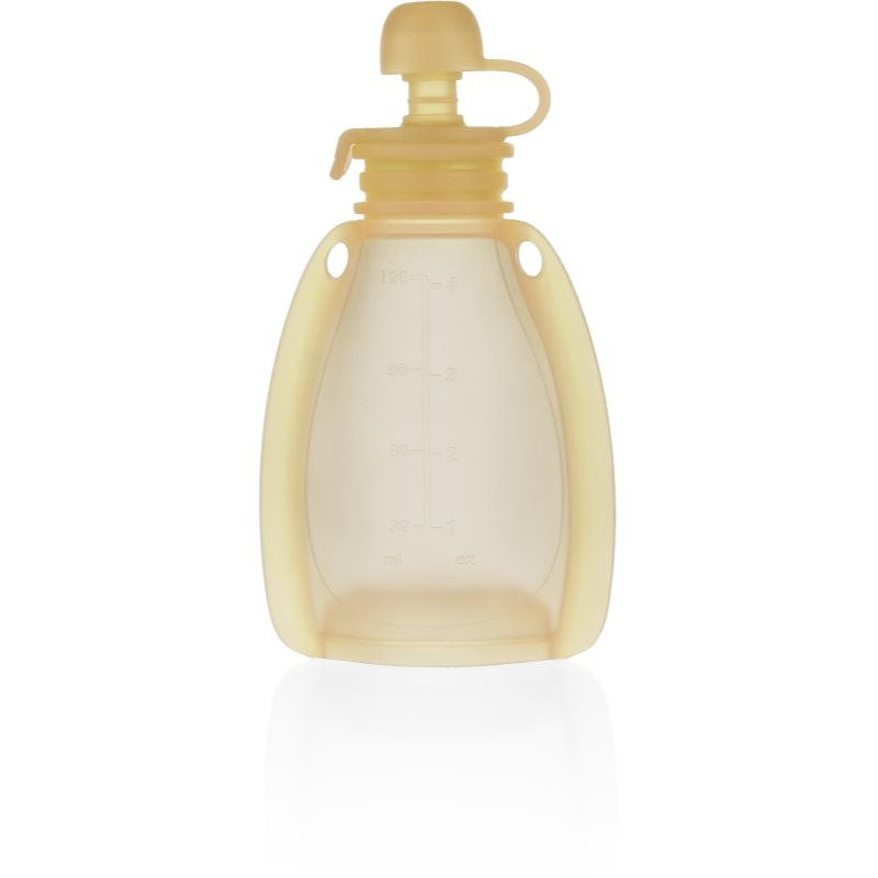 Zopa Silicone Refillable Baby Food Pouch детски храни в пауч опаковка 0 m+ Transparent Yellow - За деца - Сравни цени от 1 магазин с безплатна доставка