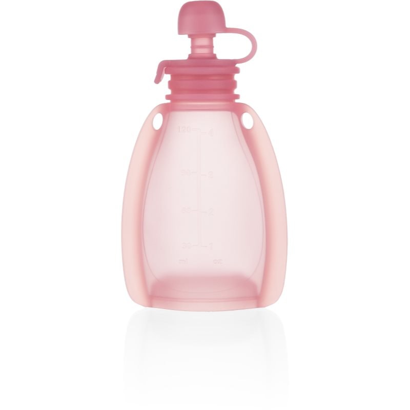 Zopa Silicone Refillable Baby Food Pouch детски храни в пауч опаковка 0 m+ Transparent Pink - За деца - Сравни цени от 1 магазин с безплатна доставка