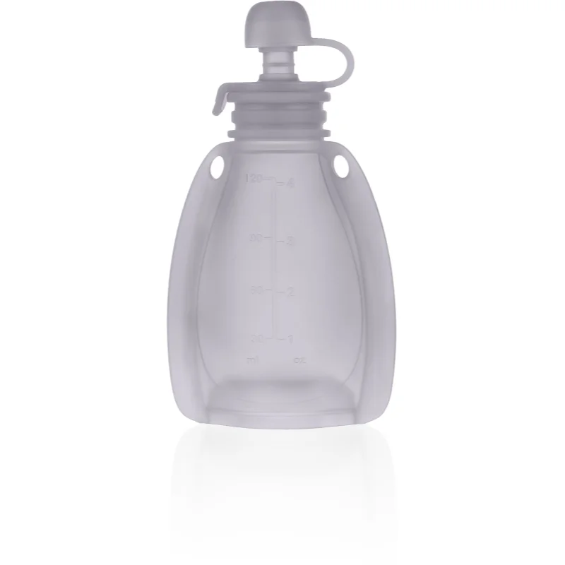 Zopa Silicone Refillable Baby Food Pouch детски храни в пауч опаковка 0 m+ Transparent Grey - За деца - Сравни цени от 1 магазин с безплатна доставка
