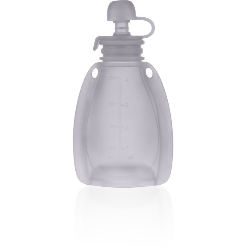 Zopa Silicone Refillable Baby Food Pouch детски храни в пауч опаковка 0 m+ Transparent Grey - За деца - Сравни цени от 1 магазин с безплатна доставка