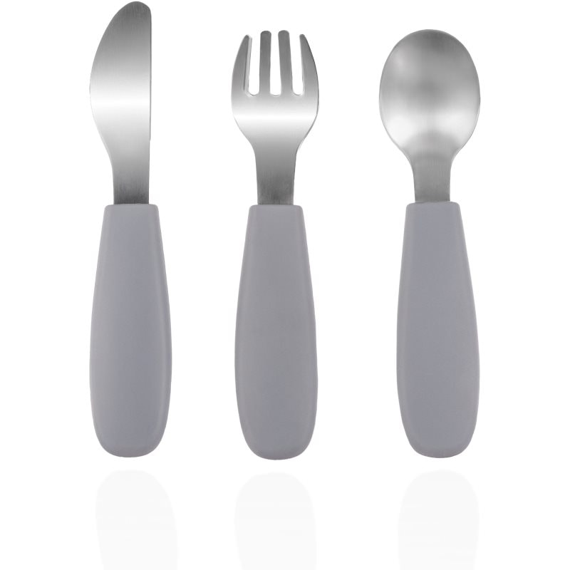 Zopa Silicone Children's Cutlery прибор за деца 6 m+ Dove Grey - За деца - Сравни цени от 1 магазин с безплатна доставка
