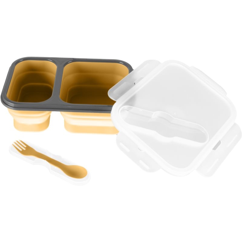Zopa Silicone Lunch Box Large комплект за хранене Mustard Yellow 21x15 cm - За деца - Сравни цени от 1 магазин с безплатна доставка