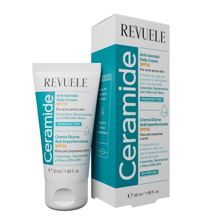 Revuele Ceramide Anti-Blemish Daily Cream дневен предпазващ крем за проблемна кожа, акне SPF 50 - Грижа за тяло - Сравни цени от 1 магазин с безплатна доставка