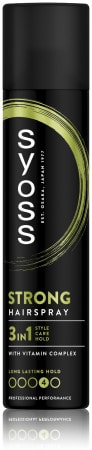 Syoss Strong Hold Hairspray лак за коса със силна фиксация 3 в 1 - Грижа за коса - Сравни цени от 1 магазин с безплатна доставка