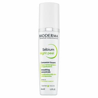 Bioderma Sébium Night Peel Smoothing Concentrate нощен серум за лице за уеднаквена и изсветлена кожа