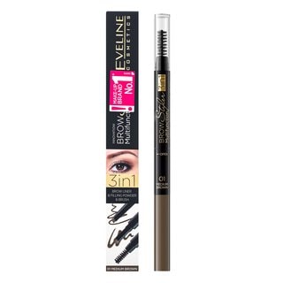 Eveline Brow Styler Multifunction 3in1 комплект за оформяне на вежди 01 Medium Brown - Комплект - Сравни цени от 1 магазин с безплатна доставка