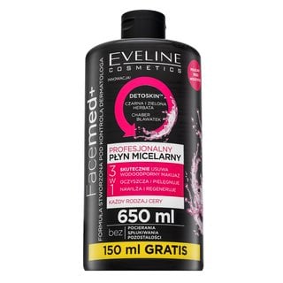 Eveline FaceMed+ Detoskin Professional Micellar Water мицеларна вода за отстраняване на грим за всички видове кожа