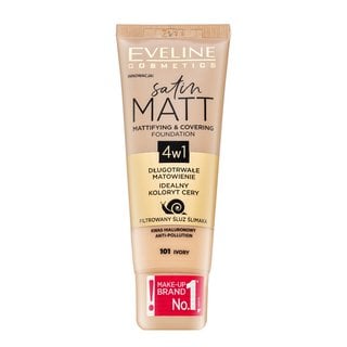 Eveline Satin Matt Mattifying & Covering Foundation 4in1 течен фон дьо тен с матиращо действие 101 Ivory