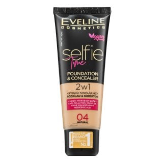 Eveline Selfie Time 2in1 Foundation & Concealer дълготраен фон дьо тен 2в1 04 Natural
