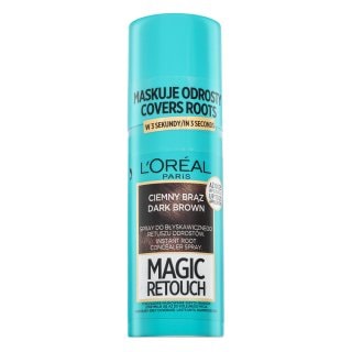 L´Oréal Paris Magic Retouch Spray коректор възстановяващ боядисаната коса Dark Brown - Грижа за коса - Сравни цени от 1 магазин с безплатна доставка