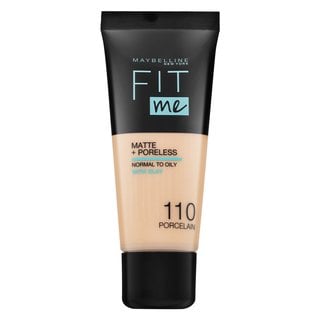 Maybelline Fit Me! Foundation Matte + Poreless течен фон дьо тен с матиращо действие 110 Porcelain