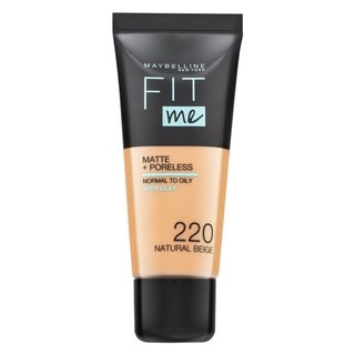 Maybelline Fit Me! Foundation Matte + Poreless течен фон дьо тен с матиращо действие 220 Natural Beige - Грим - Сравни цени от 1 магазин с безплатна доставка