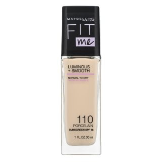 Maybelline Fit Me! Luminous + Smooth Foundation течен фон дьо тен за уеднаквена и изсветлена кожа 110 Porcelain - Грим - Сравни цени от 1 магазин с безплатна доставка