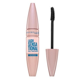 Maybelline Lash Sensational Waterproof Mascara водоустойчива спирала за удължени и извити мигли Black
