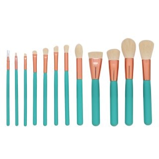 MIMO Makeup Brush Set Turquoise комплект четки 12 Pcs - Комплект - Сравни цени от 1 магазин с безплатна доставка