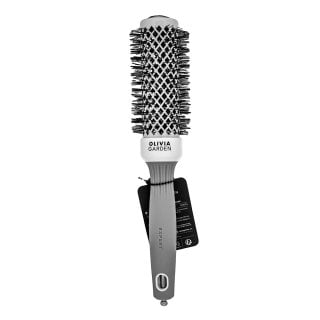 Olivia Garden Expert Blowout Shine Round Brush White & Grey 35 mm четка за коса