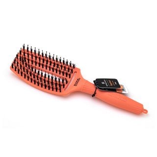 Olivia Garden Fingerbrush Combo Medium Coral четка за коса с влакна от найлон и глиган