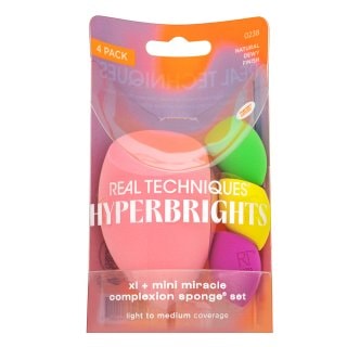 Real Techniques Hyperbrights XL + Mini Miracle Complexion Sponge Set гъбичка за фон дьо тен - комплект - Комплект - Сравни цени от 1 магазин с безплатна доставка