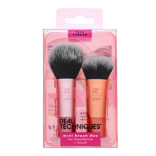 Real Techniques Mini Foundation & Blush Brush Duo комплект четки - Комплект - Сравни цени от 1 магазин с безплатна доставка