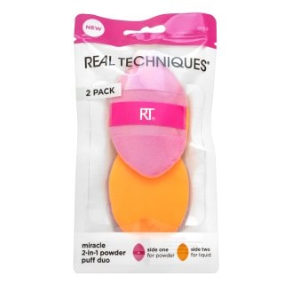 Real Techniques Miracle 2-in-1 Makeup Powder Puff Duo гъбичка за фон дьо тен - Грим - Сравни цени от 1 магазин с безплатна доставка