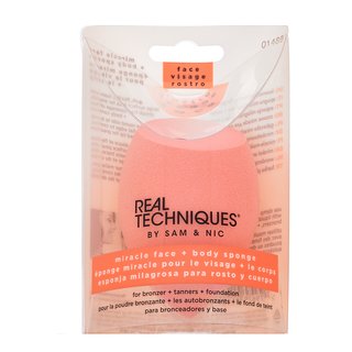 Real Techniques Miracle Face + Body Sponge гъбичка за фон дьо тен - Грим - Сравни цени от 1 магазин с безплатна доставка