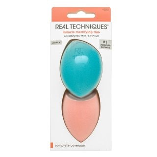 Real Techniques Miracle Mattifying Duo гъбичка за фон дьо тен - Грим - Сравни цени от 1 магазин с безплатна доставка