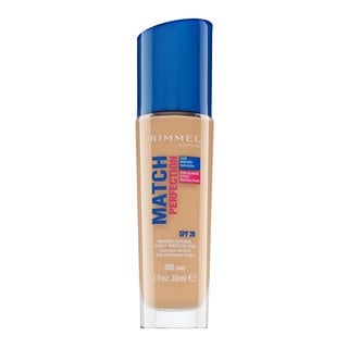 Rimmel London Match Perfection 24HR SPF20 Foundation течен фон дьо тен за уеднаквена и изсветлена кожа 300 Sand