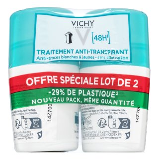 Vichy 48H Anti-Traspirant антиперспирант No White Marks & Yellow Stains Roll-On 2 x - Грижа за тяло - Сравни цени от 1 магазин с безплатна доставка