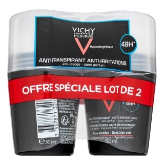 Vichy Homme антиперспирант Anti-Transpirant 48H Extra Sensitive 2 x - Грижа за тяло - Сравни цени от 1 магазин с безплатна доставка